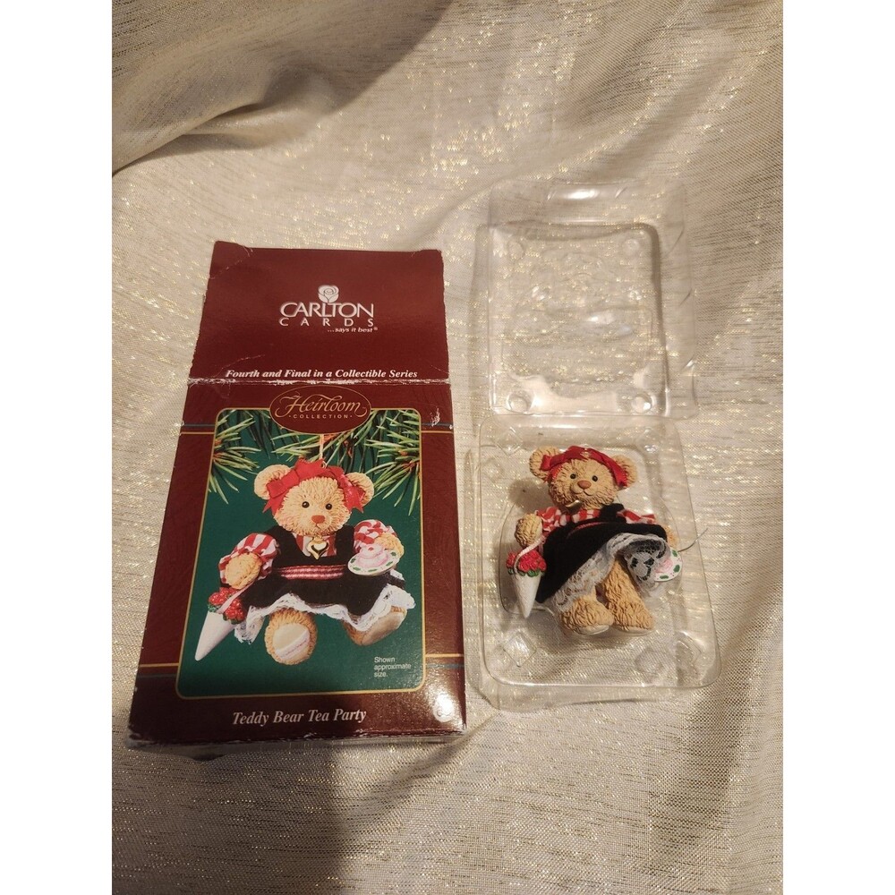 2003 Carlton Cards Teddy Bear Tea Party Heirloom Collection Ornament CXOR-097J